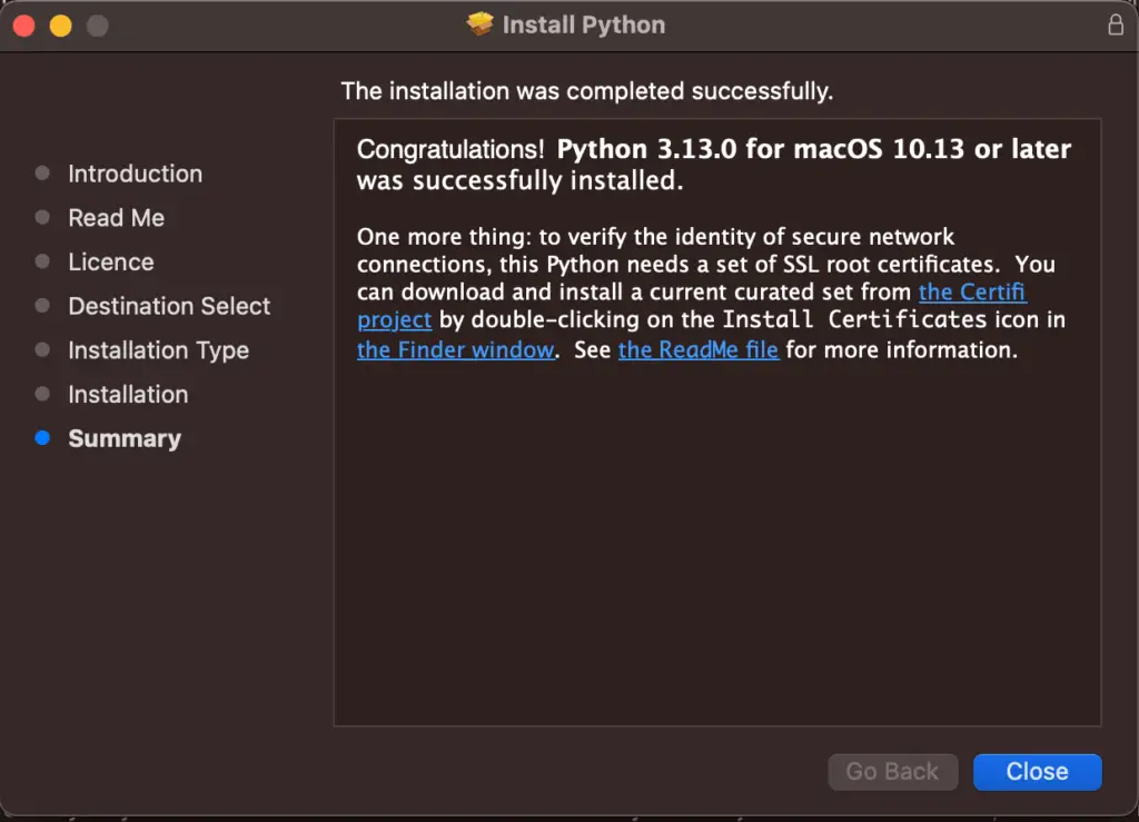 Python Installation MacOS Complete