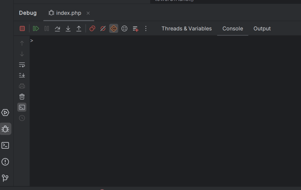 PHPStorm- debug window